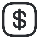 Dollar Square SVG Icon